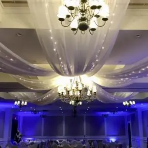 Medium pinwheel ceiling package by Designer Weddings