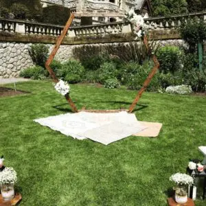 wooden hexagonal archway package