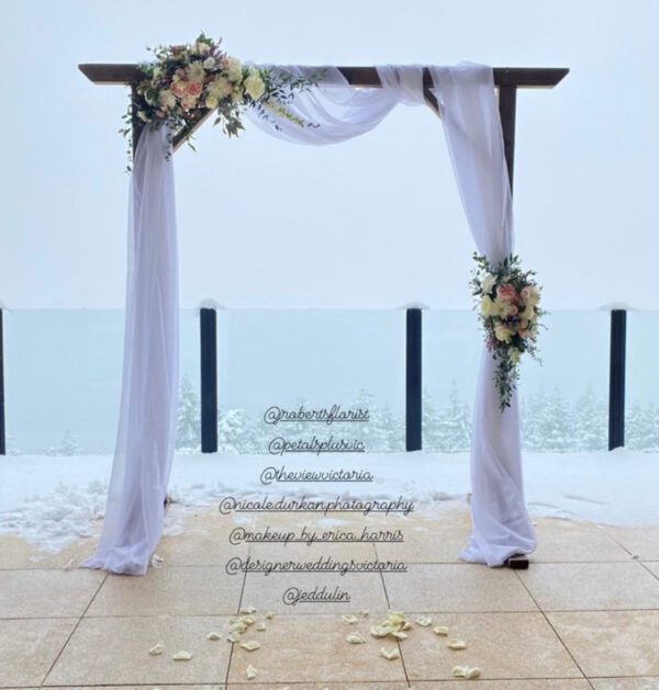 Square wooden archway package by Designer Weddings