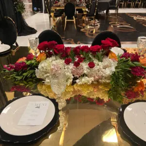 Vinyl Head Table by Designer Weddings