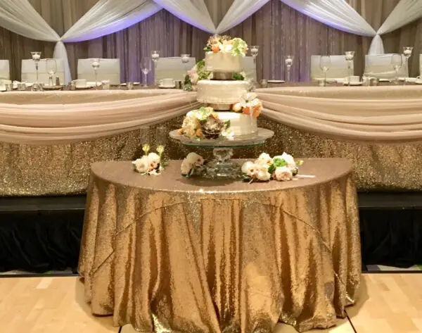 sequin table cloth