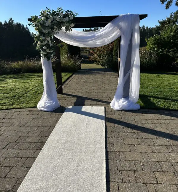 White Plush Carpet aisle runner