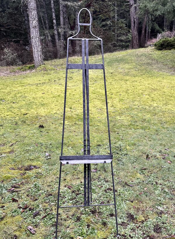 metal easel pewter