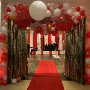 Red Plush Carpet Aisle Runner