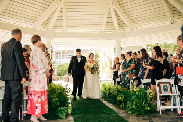 Green turf aisle runner