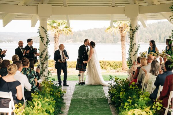 green turf aisle runner