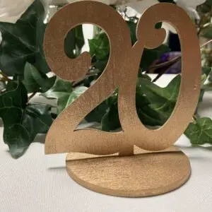 wooden table number