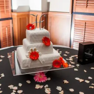 square acrylic cake stand