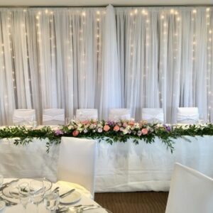 twinkle light backdrop package by Designer Weddings