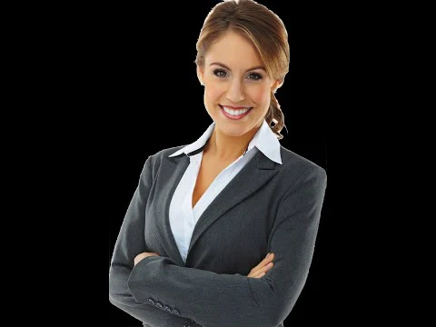 A woman in business attire with her arms crossed.